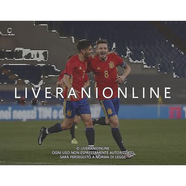 Amichevole Italia - Spagna Nazionale under 21 27/03/2017 nella foto: Niguez SaÃºl esulta Â©Claudio Zamagni/Agenzia Aldo Liverani Niguez SaÃºl celebrates during international friendly soccer match between Italy and Spain under 21 at Rome Olympic Stadium on March 27 2017 photo credit by Claudio Zamagni/Aldo Liverani Photo Agency / AGENZIA ALDO LIVERANI SAS