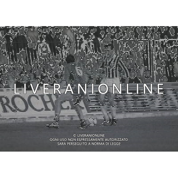 05-11-1986 TORINO JUVENTUS REAL MADRID COPPA DEI CAMPIONI OTTAVI DI FINALE NELLA FOTO MASSIMO MAURO AG ALDO LIVERANI SAS