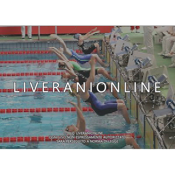 Milano ( MI ) 10/03/2017 7 Trofeo citta di Milano - 200m Dorso Assoluti Femmine Nella foto: Vas.1 Elena Sala, vas.2 Lorena Barfucci, vas.3 Giulia Ramatelli, vas.4 Federica Pellegrini, vas.5 Paola Lanzilotti, vas.6 Samantha Pizzetti e vas.7 Gioia Tedeschi in pedana PH Lauro Montagnini