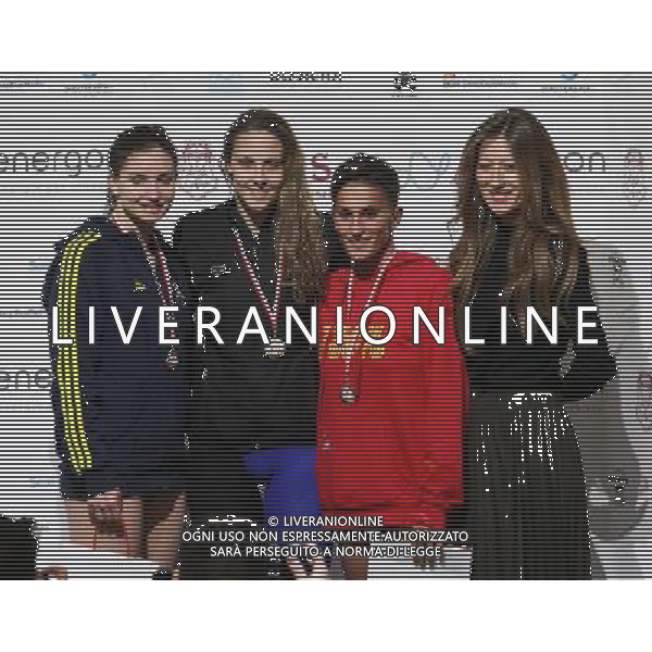 Milano ( MI ) 10/03/2017 7 Trofeo citta di Milano - 50m Dorso Assoluti Femmine Nella foto: Argento Veronica Neri, Oro Arianna Barbieri, Bronzo Silvia Scalia e Carolina Toia PH Lauro Montagnini