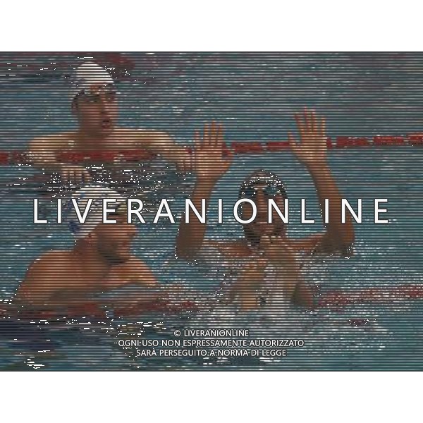 Milano ( MI ) 10/03/2017 7âˆž Trofeo citta di Milano - 400m Stile Libero Assoluti Maschi Nella foto: Dimitrios Negris, Damien Joly e Gabriele Detti PH Lauro Montagnini