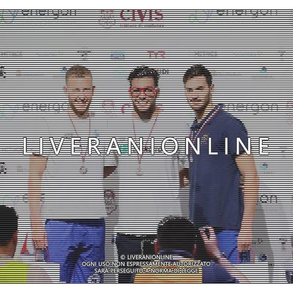 Milano ( MI ) 10/03/2017 7 Trofeo citta di Milano -400m Stile Libero Assoluti Maschi Nella foto: 2 Class. Domenico Acerenza, il vincitore Gabriele Detti e3 Class. Damien Joly PH Lauro Montagnini