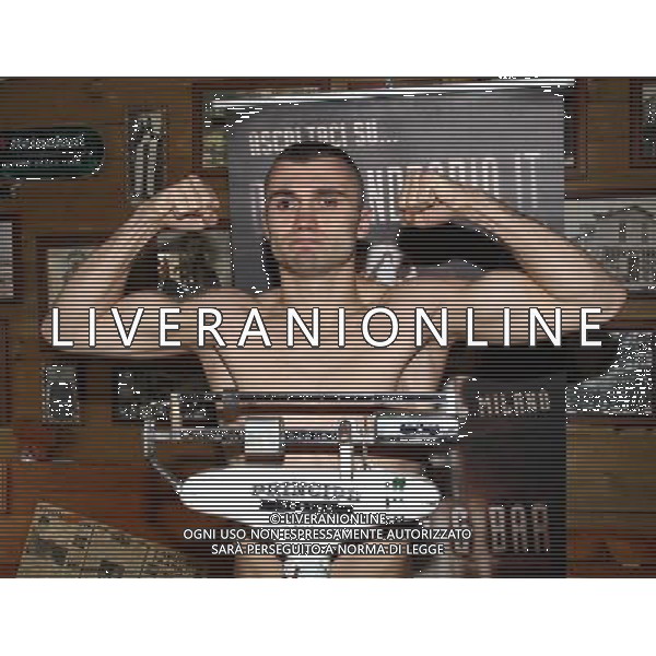 Milano, ( MI ) 31/03/2017 Dixieland Cafe cerimonia del peso dei pugili Nella foto: Maxim Prodan - Pesi Welter PH Lauro Montagnini AG ALDO LIVERANI SAS