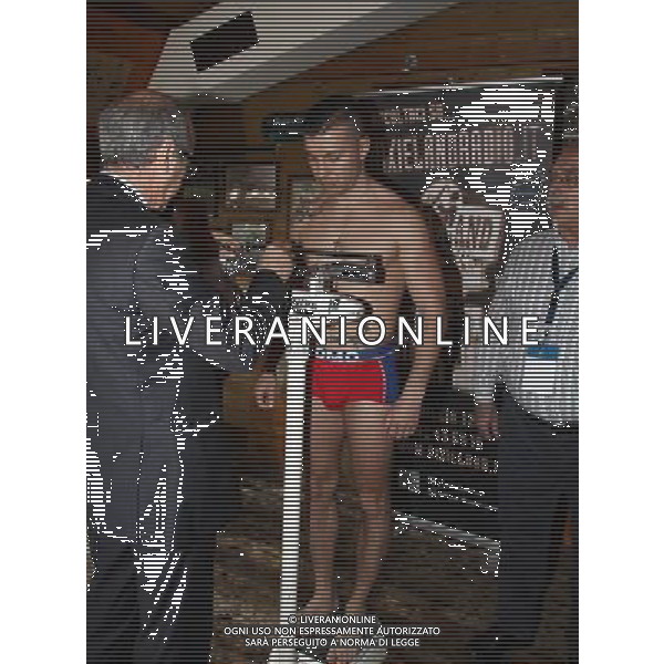 Milano, ( MI ) 31/03/2017 Dixieland Cafe cerimonia del peso dei pugili Nella foto: Predrag Cvetkovic - Pesi super Welter PH Lauro Montagnini AG ALDO LIVERANI SAS