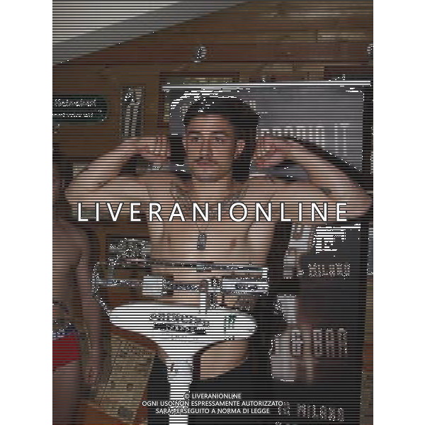 Milano, ( MI ) 31/03/2017 Dixieland Cafe cerimonia del peso dei pugili Nella foto: Nicholas Esposito - Pesi super Welter PH Lauro Montagnini AG ALDO LIVERANI SAS