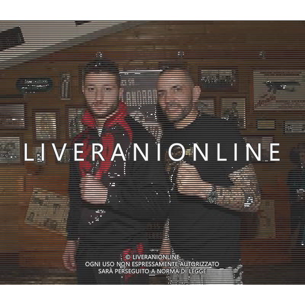 Milano, ( MI ) 31/03/2017 Dixieland Cafe cerimonia del peso dei pugili Nella foto: Pugili PH Lauro Montagnini AG ALDO LIVERANI SAS