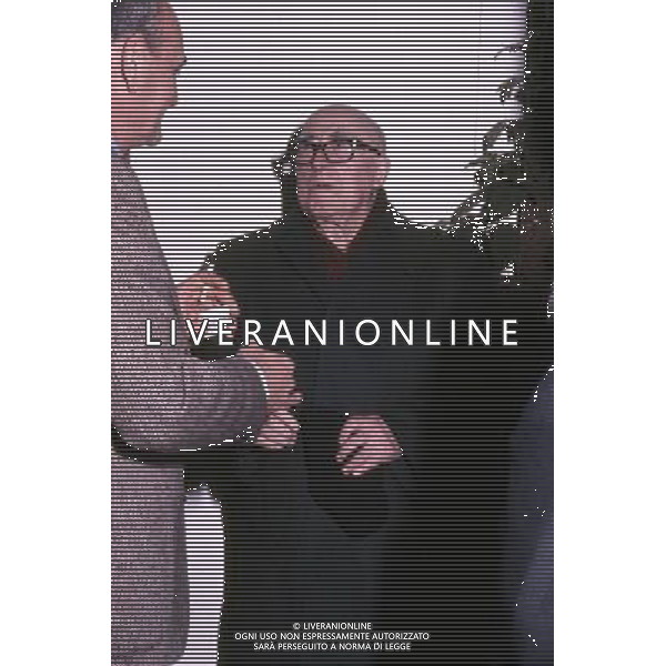 Cesare Zavattini, sceneggiatore, giornalista, commediografo, scrittore, poeta e pittore italiano - Retrospettiva nella foto nel 1982 © ARCHIVIO / AGENZIA ALDO LIVERANI SAS