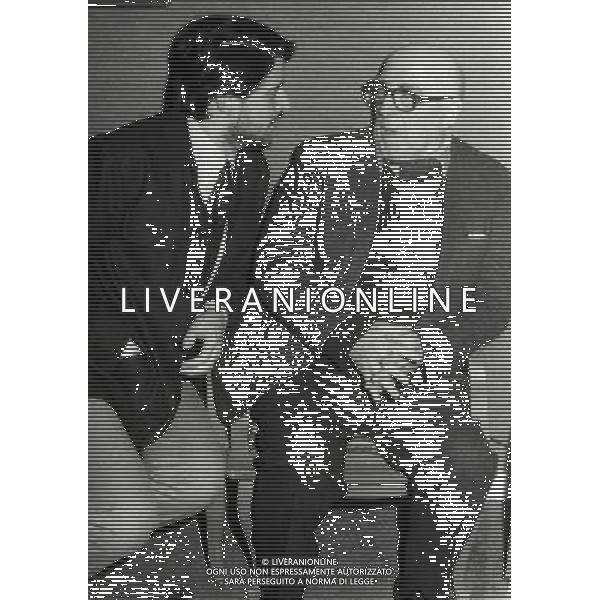 Cesare Zavattini, sceneggiatore, giornalista, commediografo, scrittore, poeta e pittore italiano - Retrospettiva nella foto con Christian De Sica © ARCHIVIO / AGENZIA ALDO LIVERANI SAS