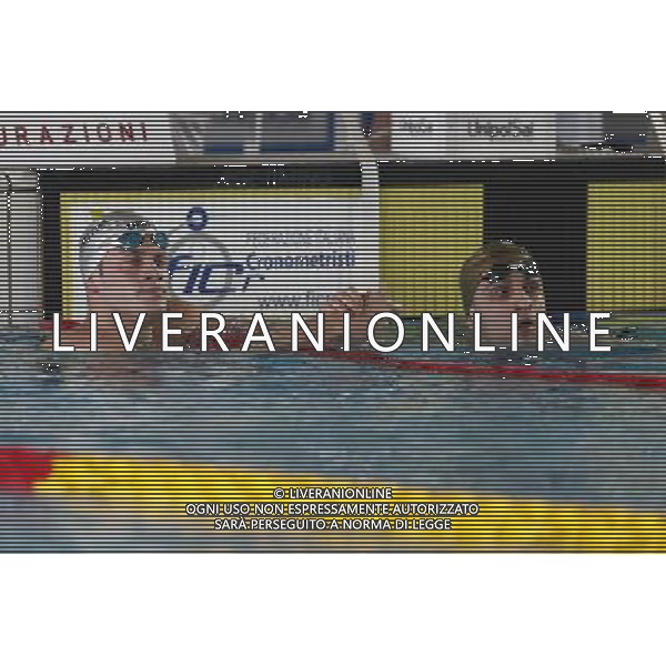 Riccione - Campionato Italiano Assoluto di Nuoto UnipolSai 04/04/2017 nella foto: SABBIONI SIMONE E CICCARESE CHRISTOPHER Â©Claudio Zamagni/Agenzia Aldo Liverani 