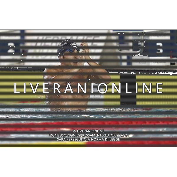 Riccione - Campionato Italiano Assoluto di Nuoto UnipolSai 04/04/2017 nella foto: ESULTANAZA GABRIELE DETTI Â©Claudio Zamagni/Agenzia Aldo Liverani 