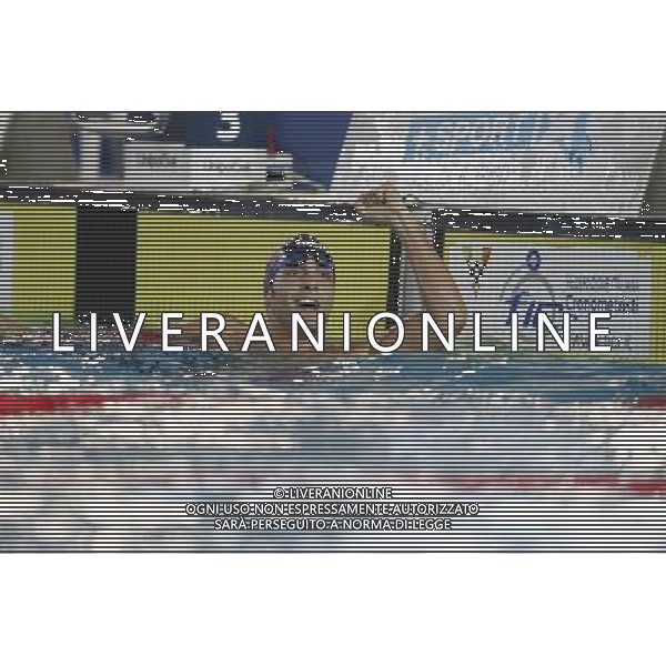 Riccione - Campionato Italiano Assoluto di Nuoto UnipolSai 04/04/2017 nella foto: ESULTANAZA GABRIELE DETTI Â©Claudio Zamagni/Agenzia Aldo Liverani 