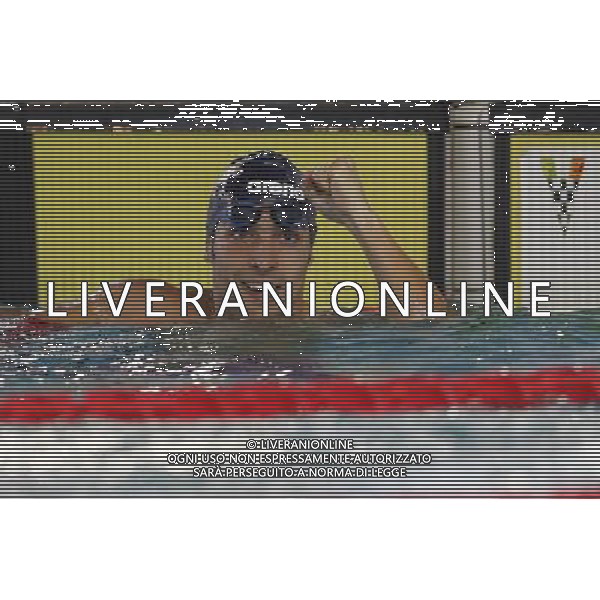 Riccione - Campionato Italiano Assoluto di Nuoto UnipolSai 04/04/2017 nella foto: ESULTANAZA GABRIELE DETTI Â©Claudio Zamagni/Agenzia Aldo Liverani 