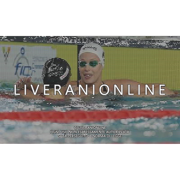 Campionato Italiano Assoluto UnipolSai di Nuoto Riccione (RN) - 05.04.2017 Nella Foto:Pellegrini Federica festeggia co Di Pietro Silvia /Ph.Vitez-Ag. Aldo Liverani