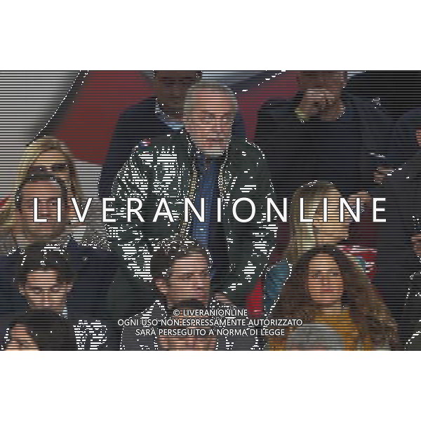 Napoli - Juventus Coppa Italia Tim Cup semifinale di ritorno 05 Aprile 2017 nella foto Aurelio DE LAURENTIIS con Luigi De Magistris in tribuna Â© Mosca / AGENZIA ALDO LIVERANI SAS