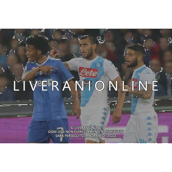 Napoli - Juventus Coppa Italia Tim Cup semifinale di ritorno 05 Aprile 2017 nella foto JUAN CUADRADO, GHOULAM, INSIGNE LORENZO Â© Mosca / AGENZIA ALDO LIVERANI SAS