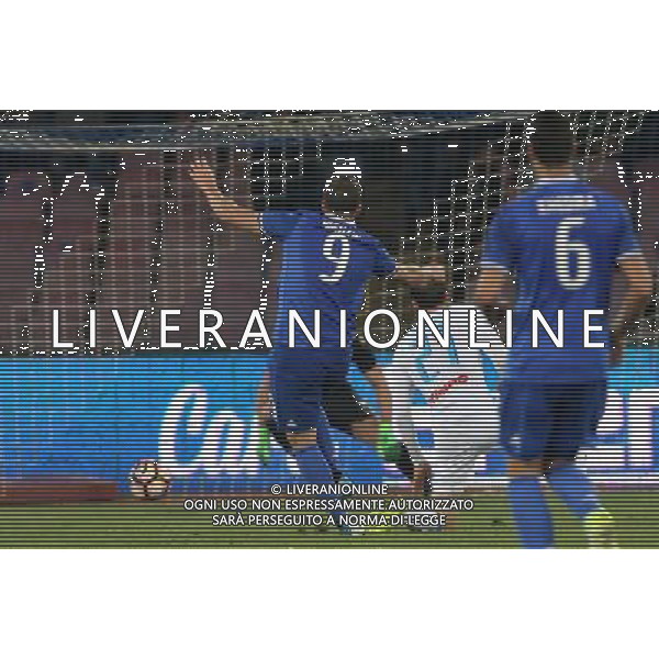 Napoli - Juventus Coppa Italia Tim Cup semifinale di ritorno 05 Aprile 2017 nella foto IL GOL DI GONZALO HIGUAIN DEL 0-1 © Mosca / AGENZIA ALDO LIVERANI SAS
