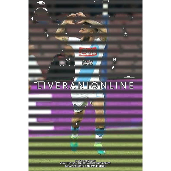Napoli - Juventus Coppa Italia Tim Cup semifinale di ritorno 05 Aprile 2017 nella foto ESULTANZA DOPO IL GOL DI LORENZO INSIGNE © Mosca / AGENZIA ALDO LIVERANI SAS