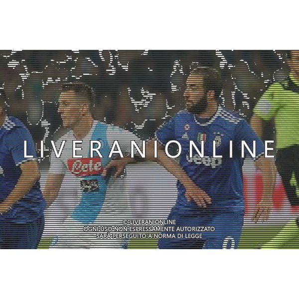 Napoli - Juventus Coppa Italia Tim Cup semifinale di ritorno 05 Aprile 2017 nella foto MILIK, HIGUAIN gonzalo © Mosca / AGENZIA ALDO LIVERANI SAS