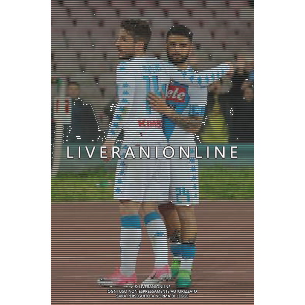 Napoli - Juventus Coppa Italia Tim Cup semifinale di ritorno 05 Aprile 2017 nella foto LA DELUSIONE DI LORENZO INSIGNE E DRIES MERTENS A FINE GARA © Mosca / AGENZIA ALDO LIVERANI SAS