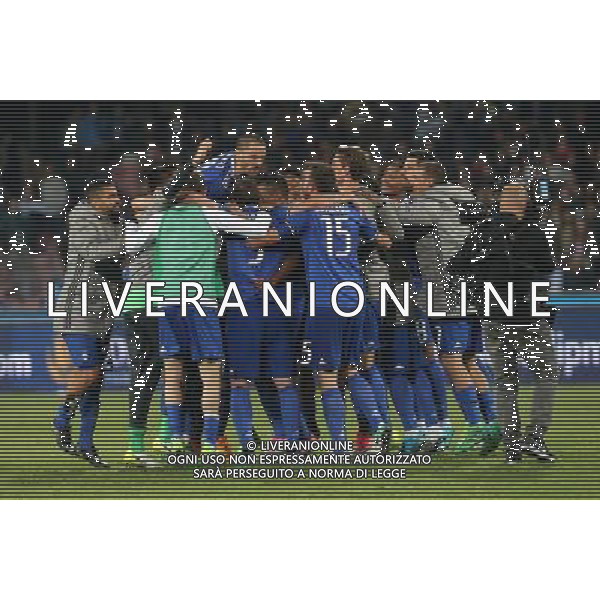 Napoli - Juventus Coppa Italia Tim Cup semifinale di ritorno 05 Aprile 2017 nella foto ESULTANZA DEI GIOCATORI DELLA JUVENTUS A FINE GARA © Mosca / AGENZIA ALDO LIVERANI SAS