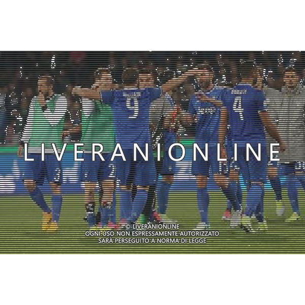 Napoli - Juventus Coppa Italia Tim Cup semifinale di ritorno 05 Aprile 2017 nella foto ESULTANZA DEI GIOCATORI DELLA JUVENTUS A FINE GARA © Mosca / AGENZIA ALDO LIVERANI SAS