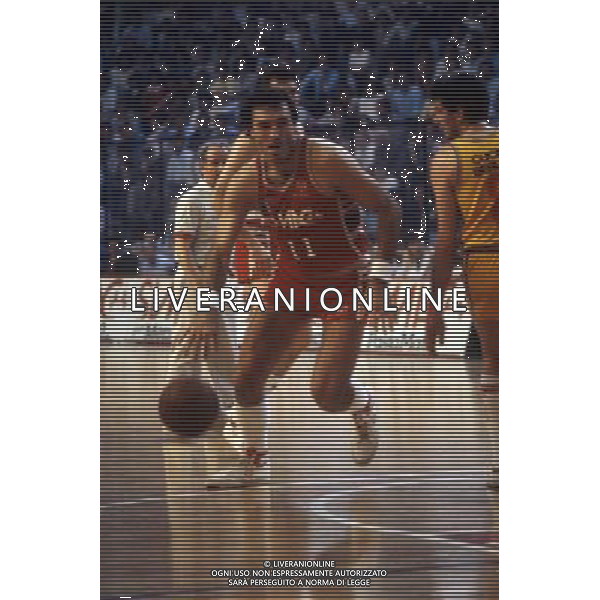 Dino Meneghin, cestista, giocatore di basket italiano - Retrospettiva nella foto 1985/1986 ( Olimpia Milano Simac ) © ARCHIVIO / AGENZIA ALDO LIVERANI SAS