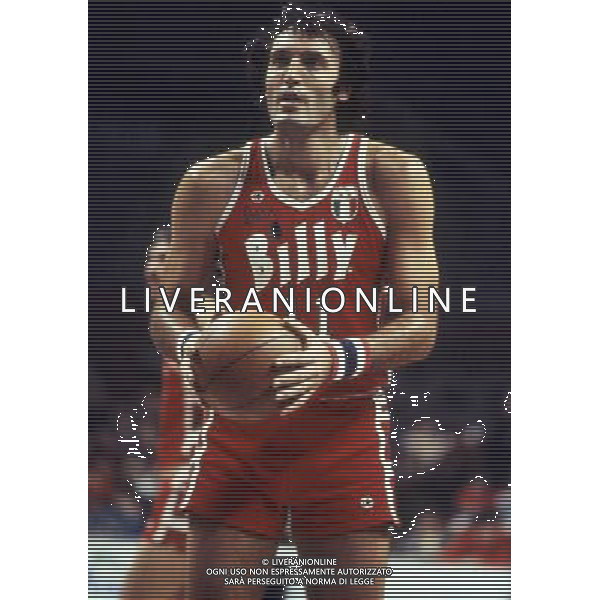 Dino Meneghin, cestista, giocatore di basket italiano - Retrospettiva nella foto 1981 ( Olimpia Milano Billy ) © ARCHIVIO / AGENZIA ALDO LIVERANI SAS