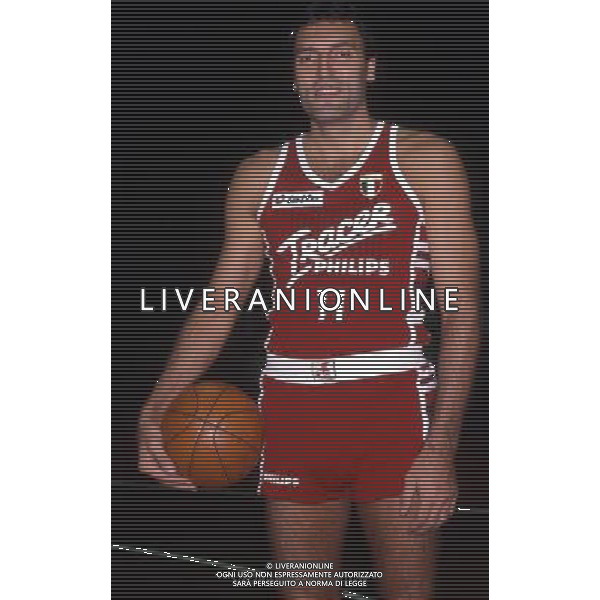 Dino Meneghin, cestista, giocatore di basket italiano - Retrospettiva nella foto 1987/1988 ( Olimpia Milano Tracer ) © ARCHIVIO / AGENZIA ALDO LIVERANI SAS