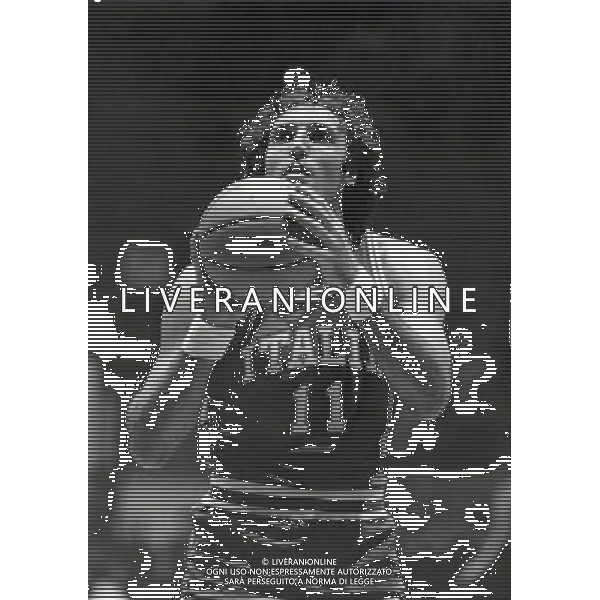 Dino Meneghin, cestista, giocatore di basket italiano - Retrospettiva nella foto con la maglia della Nazionale Italiana nel 1983 © ARCHIVIO / AGENZIA ALDO LIVERANI SAS