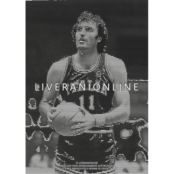 Dino Meneghin, cestista, giocatore di basket italiano - Retrospettiva nella foto con la maglia della Nazionale Italiana nel 1983 © ARCHIVIO / AGENZIA ALDO LIVERANI SAS