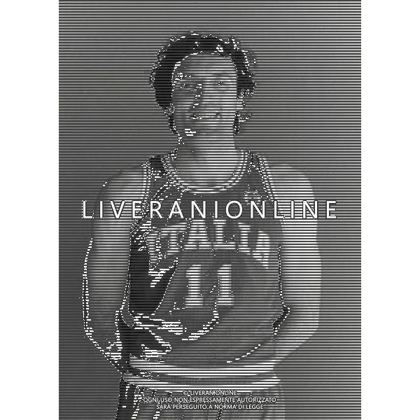 Dino Meneghin, cestista, giocatore di basket italiano - Retrospettiva nella foto con la maglia della Nazionale Italiana © ARCHIVIO / AGENZIA ALDO LIVERANI SAS