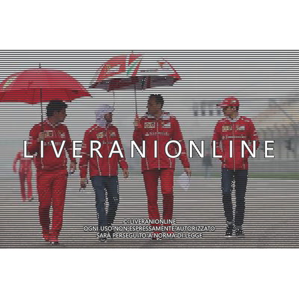 Sebastian Vettel (GER) Ferrari walks the circuit with the team. 06.04.2017. Formula 1 World Championship, Rd 2, Chinese Grand Prix, Shanghai, China, Preparation Day. ONLY ITALY AG ALDO LIVERANI SAS