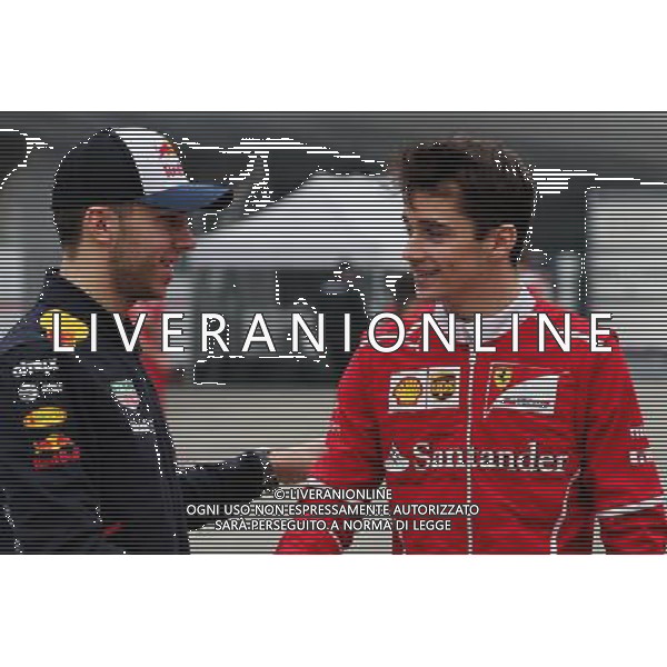 (L to R): Pierre Gasly (FRA) Red Bull Racing Third Driver with Charles Leclerc (MON) Ferrari Development Driver. 06.04.2017. Formula 1 World Championship, Rd 2, Chinese Grand Prix, Shanghai, China, Preparation Day. ONLY ITALY AG ALDO LIVERANI SAS