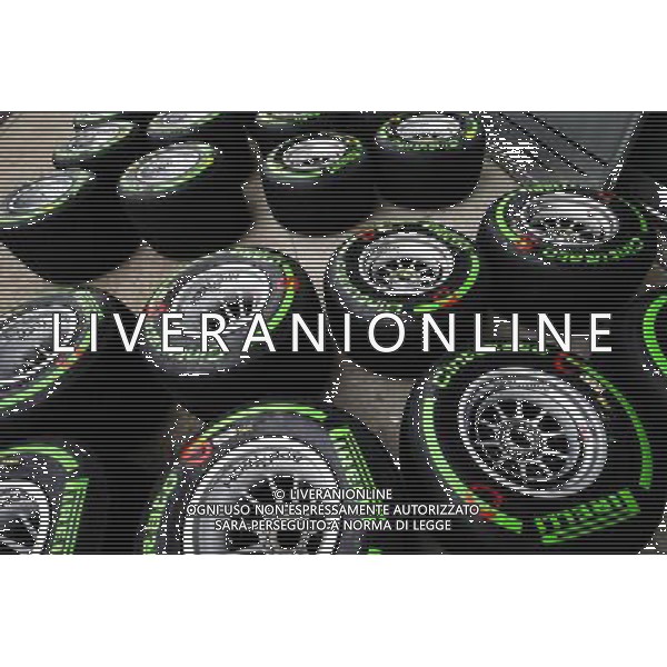 Pirelli tyres. 06.04.2017. Formula 1 World Championship, Rd 2, Chinese Grand Prix, Shanghai, China, Preparation Day. ONLY ITALY AG ALDO LIVERANI SAS