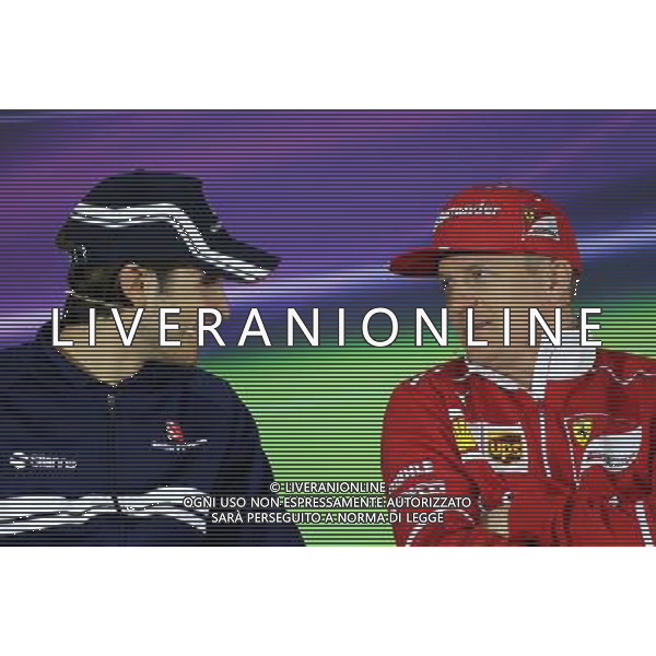 Antonio Giovinazzi (ITA), Sauber F1 Team and Kimi Raikkonen (FIN) Scuderia Ferrari 06.04.2017. Formula 1 World Championship, Rd 2, Chinese Grand Prix, Shanghai, China, Preparation Day. ONLY ITALY AG ALDO LIVERANI SAS