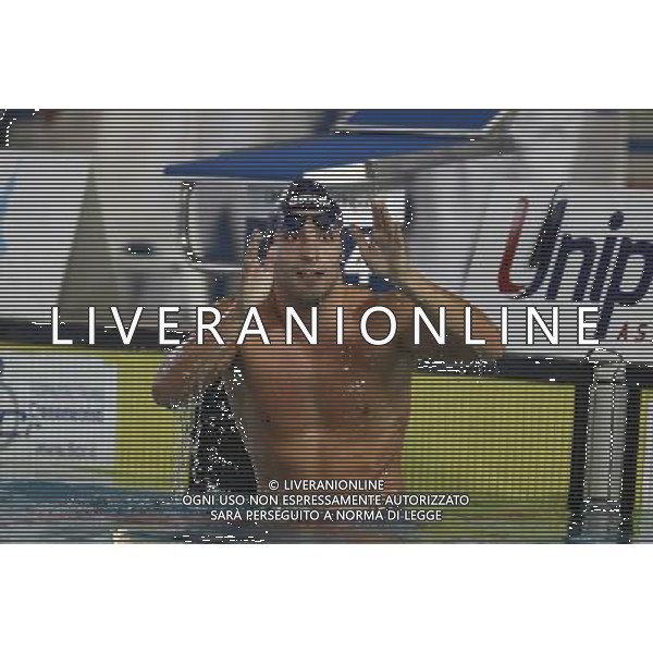 Riccione - Campionato Italiano Assoluto di Nuoto UnipolSai 06/04/2017 nella foto:esultanza DETTI GABRIELE Â©Claudio Zamagni/Agenzia Aldo Liverani 