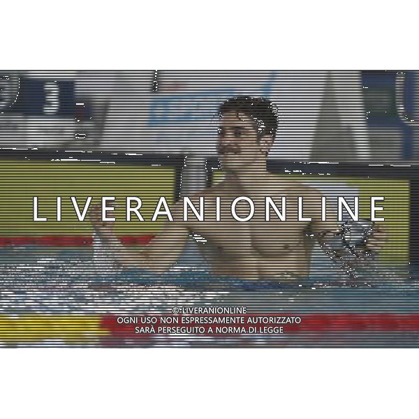 Riccione - Campionato Italiano Assoluto di Nuoto UnipolSai 06/04/2017 nella foto: ESULTANZA MATTEO RESTIVO Â©Claudio Zamagni/Agenzia Aldo Liverani 