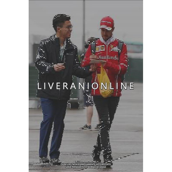 Sebastian Vettel (GER) Ferrari signs autographs for the fans. 07.04.2017. Formula 1 World Championship, Rd 2, Chinese Grand Prix, Shanghai, China, Practice Day. / AGENZIA ALDO LIVERANI SAS - ITALY ONLY EDITORIAL USE ONLY