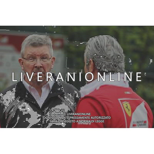 (L to R): Ross Brawn (GBR) Managing Director, Motor Sports with Maurizio Arrivabene (ITA) Ferrari Team Principal. 07.04.2017. Formula 1 World Championship, Rd 2, Chinese Grand Prix, Shanghai, China, Practice Day. / AGENZIA ALDO LIVERANI SAS - ITALY ONLY EDITORIAL USE ONLY