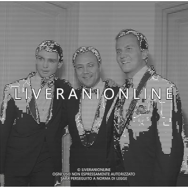 Cantanti Festival di Sanremo 1966 - Retrospettiva nella foto Claudio Villa con Gene Pitney e Pat Boone © Archivio / AGENZIA ALDO LIVERANI SAS