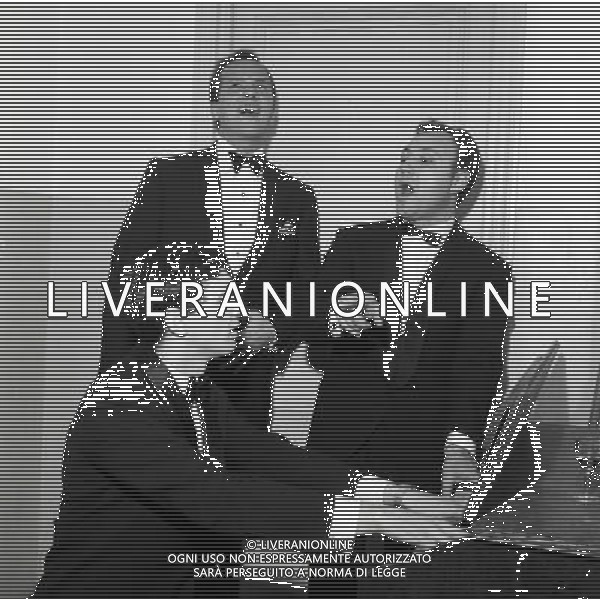 Cantanti Festival di Sanremo 1966 - Retrospettiva nella foto Claudio Villa con Gene Pitney e Pat Boone © Archivio / AGENZIA ALDO LIVERANI SAS