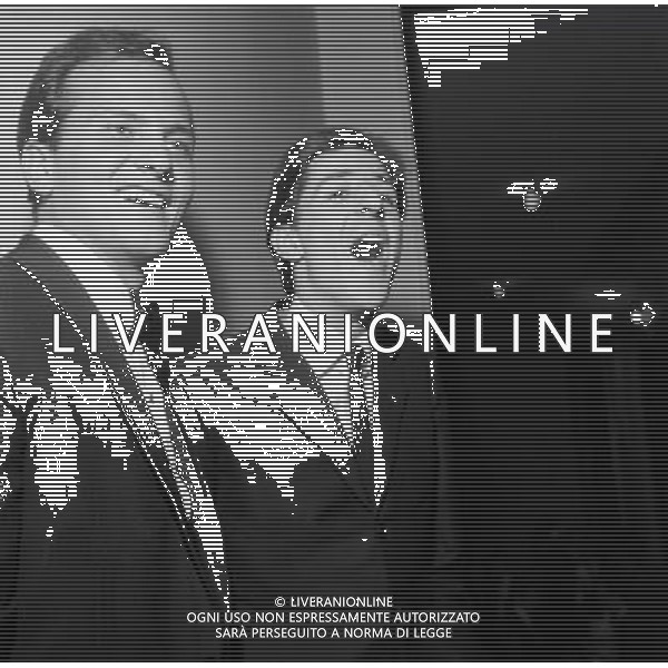 Cantanti Festival di Sanremo 1966 - Retrospettiva nella foto Giorgio Gaber con Pat Boone © Archivio / AGENZIA ALDO LIVERANI SAS
