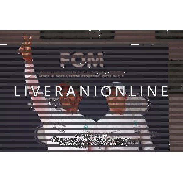 Pole for Lewis Hamilton (GBR) Mercedes AMG F1 and 3rd for Valtteri Bottas (FIN) Mercedes AMG F1. 08.04.2017. Formula 1 World Championship, Rd 2, Chinese Grand Prix, Shanghai, China, Qualifying Day. ONLY ITALY AG ALDO LIVERANI SAS
