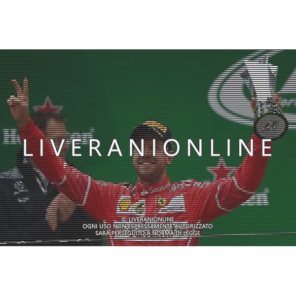 2nd place Sebastian Vettel (GER) Ferrari SF70H. 09.04.2017. Formula 1 World Championship, Rd 2, Chinese Grand Prix, Shanghai, China, Race Day. ONLY ITALY AG ALDO LIVERANI SAS