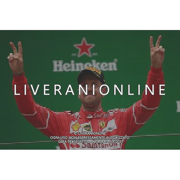 2nd place Sebastian Vettel (GER) Ferrari SF70H. 09.04.2017. Formula 1 World Championship, Rd 2, Chinese Grand Prix, Shanghai, China, Race Day. ONLY ITALY AG ALDO LIVERANI SAS