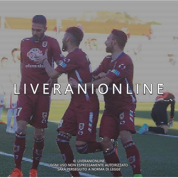 TERAMO - REGGIANA CAMPIONATO LEGA PRO DIVISIONE B 09 APRILE 2017 NELLA FOTO ESULTANZA DOPO IL GOL DI GUIDONE ©GS / AGENZIA ALDO LIVERANI SAS