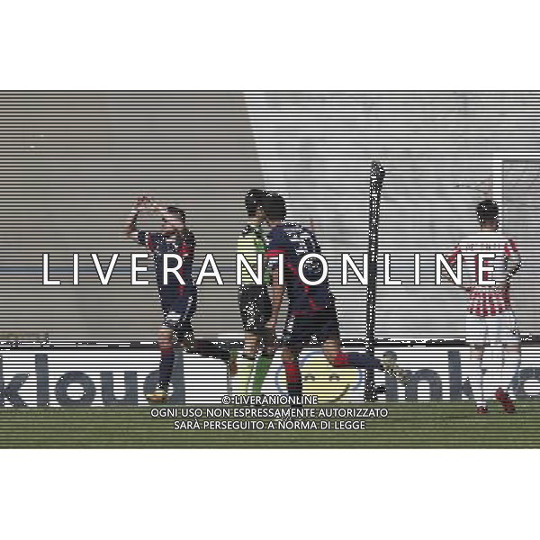 Forl“ - Maceratese Campionato di calcio Lega Pro girone B 09/04/2017 nella foto: esultanza Adobati Fabio ©Claudio Zamagni/Agenzia Aldo Liverani 