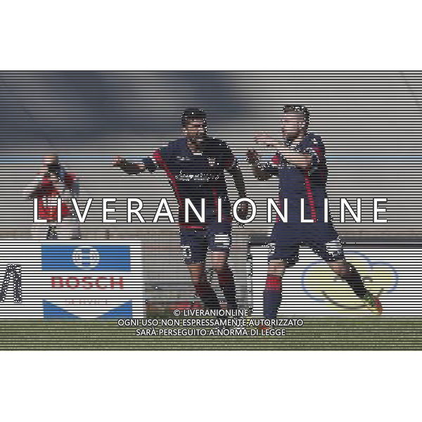 Forl“ - Maceratese Campionato di calcio Lega Pro girone B 09/04/2017 nella foto: esultanza Adobati Fabio ©Claudio Zamagni/Agenzia Aldo Liverani 