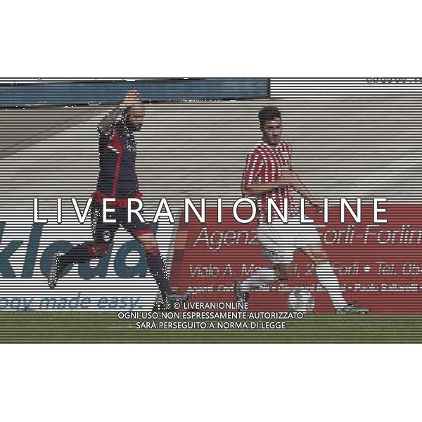 Forl“ - Maceratese Campionato di calcio Lega Pro girone B 09/04/2017 nella foto: Turchetta Gianluca Tonelli Simone ©Claudio Zamagni/Agenzia Aldo Liverani 