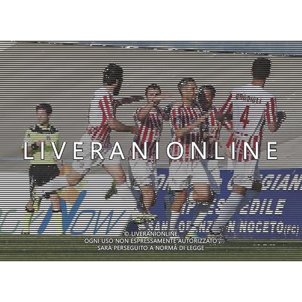 Forl“ - Maceratese Campionato di calcio Lega Pro girone B 09/04/2017 nella foto: esultanza maceratese ©Claudio Zamagni/Agenzia Aldo Liverani 